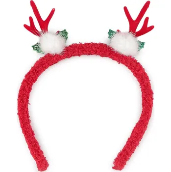 Čelenka do vlasů vánoční / párty, barva 2 červená