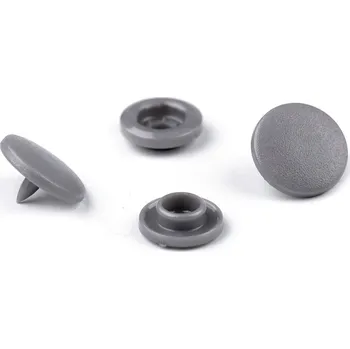 Plastové patentky / stiskací knoflíky vel. 20", malé, 3 (B13) stříbrná