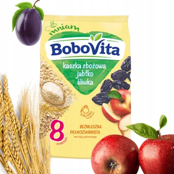 Dětská kaše Nemléčná kaše Bobovita obilná jablko švestka 180 g