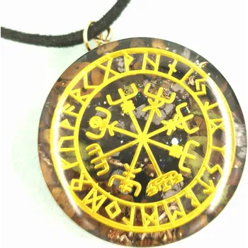 Přívěsek Orgonitový přívěšek / amulet / talisman s Vegvisírem pro odvahu, ochranu a vedení