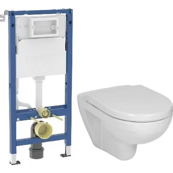 Klozet GEBERIT DuofixBasic bez tlačítka + WC JIKA LYRA PLUS + SEDÁTKO DURAPLAST 458.103.00.2 X LY6