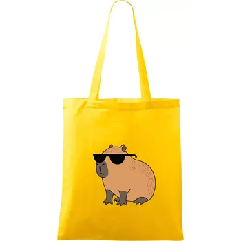 Hustá kapybara - Taška bavlněná - 42 x 38 cm ( Žlutá )