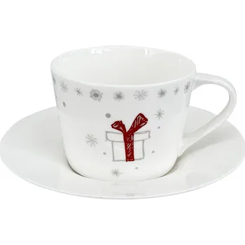 by inspire Vánoční porcelánový šálek s podšálkem Koleda 2025 – 150 ml