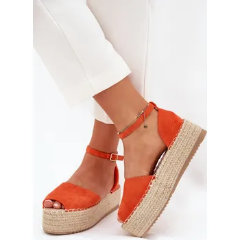 Dámské sandále Dámské sandály espadrilky s platformou z eko semiše, 41 i240_216027_2:41