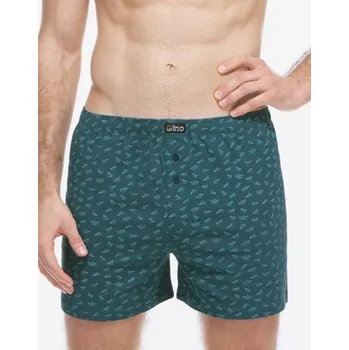 Trenýrky Pánské volné trenky GINO 75215P černá petrolejová L/XL