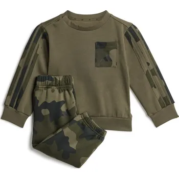 adidas Camo Fleece Tracksuit Olive/Black 9-12 Months