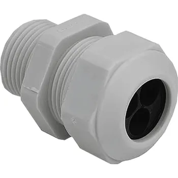 Rozvaděč AGRO Vývodka pro větší počet kabelů, plastová, světle šedá, závit M25, jednodílné těsnění AG-1571.25.2.090