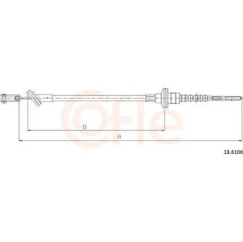 Spojkové lanko Tažné lanko, ovládání spojky COFLE CFE18.6106