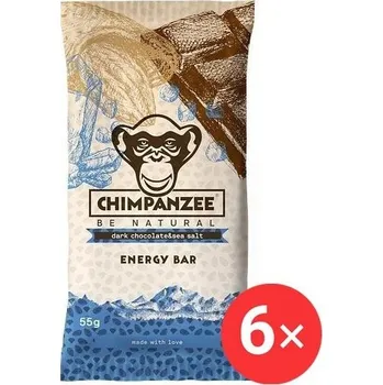 Energetická tyčinka CHIMPANZEE Energy bar 6 x 55g, Dark Chocolate - Sea Salt