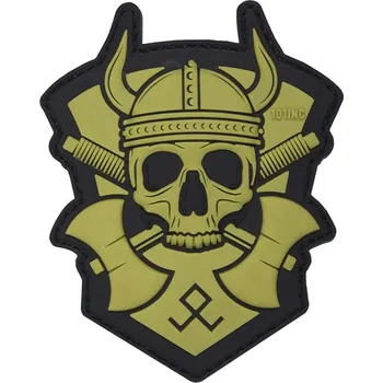 Nášivka Nášivka 3D plastová VIKING WITH HATCHET velcro ZELENÁ (Nášivka 3D plastová VIKING WITH HATCHET velcro ZELENÁ)