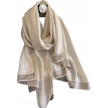 Podprsenka Béžový šátek s leskem - hedvábí a polyester, 180x90 cm, KAMEA