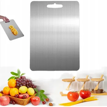 Kuchyňské prkénko Oboustranné prkénko na krájení 46x30 cm, robustní,z nerezové oceli 304