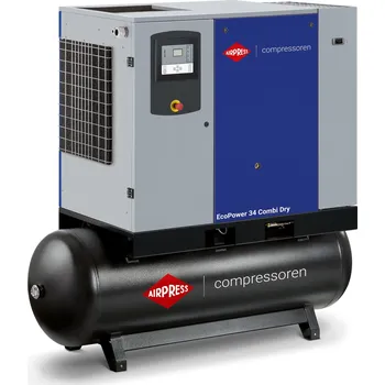Kompresor Airpress Šroubový kompresor EcoPower 35D Combi Dry 10 barů 35 HP/26 kW 3726 l/min 500 l 36679534-D