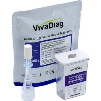 Diagnostický test VivaDiag Multidrogový test na 7 drog ze slin 1 ks