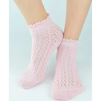 Dámské ponožky Ponožky Noviti růžové bavlněné s jemným vzorem, Růžová 31-34 i384_11832634