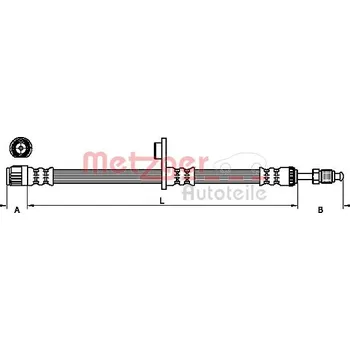 Brzdová hadice Brzdová hadice METZGER 4110749