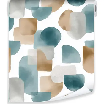 Fototapeta TAPETA ABSTRAKCE AKVAREL BÉŽOVÁ NA VLIESU NA ZEĎ OBÝVACÍ POKOJ LOŽNICE