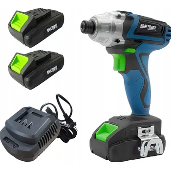 Rázový utahovák Kraft&Dele 380 Nm 2x Baterie Nabíječka Kufr 3Ah 21V