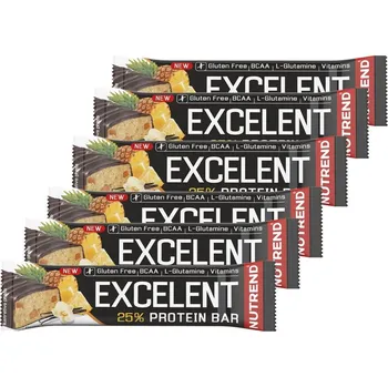 Proteinová tyčinka Nutrend EXCELENT protein bar, 6 x 85 g, vanilka s ananasem