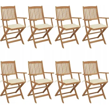 Zahradní židle VidaXL dřevěná béžová