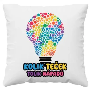 Žertovný předmět Kolik teček, tolik nápadů - den tečky - polštář s potiskem- Tričkový.cz