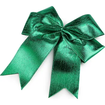 Vánoce Vánoční mašle metalická Balení: 1 ks, Varianta: 5 (13x12 cm) zelená - 8596475679787