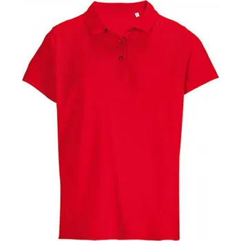 Sol's Dámská vegan polokošile Pulse 170 g/m s krátkým rukávem Barva: červená, Velikost: M L04501