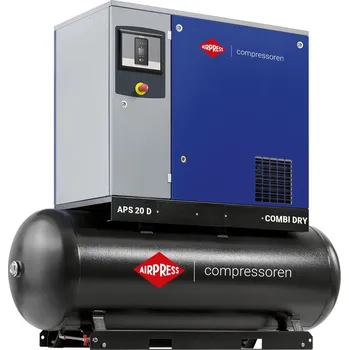 Kompresor Airpress Šroubový kompresor APS 20D Combi Dry G3 10 barů 20 KM/15 kW 1983 l/min 500 l 36214-G3