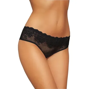 Dámská móda Černé květované kalhotky Gabidar z průhledného materiálu, černá M i41_78784_2:černá_3:M_