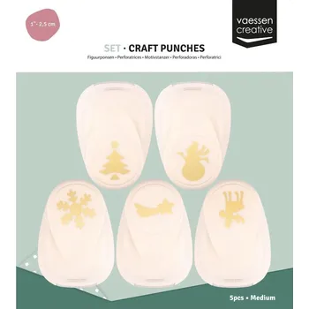 Dětské razítko Vaessen Creative Sada 5ks raznic vánoce 1 - 2,5cm