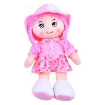 Panenka Handrová panenka v klobouku, 28 cm Růžová