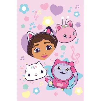 Dětská deka JERRY FABRICS Fleece deka Gábinin kouzelný domek Music Polyester, 100/150 cm