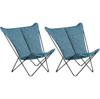 Křeslo Sada 2 Motýlí křeslo SPHINX Tundra modrá Cobalt