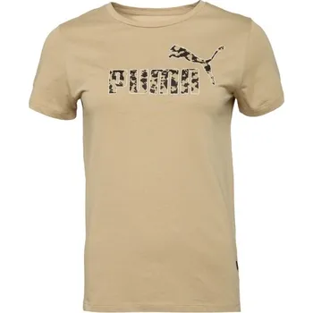 Dámské tričko Dámské triko Puma ESSENTIALS + ANIMAL TEE S Béžová, Černá