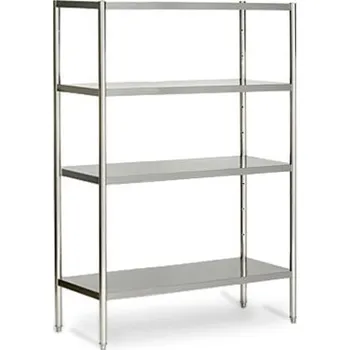 Vinotéka G.Gastro Nerezový regál ECO - 1,6 x 0,5 m - se 4 policemi (NASTAVITELNÝ)