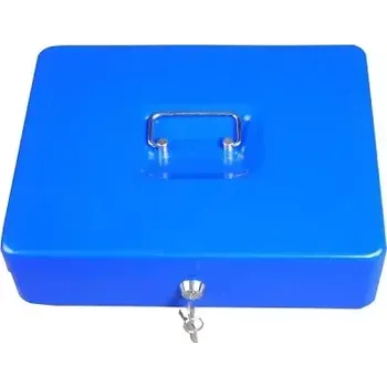 Pokladnička Trezor, pokladnička, přenosná pokladna 300 modrá (K703 modrá)