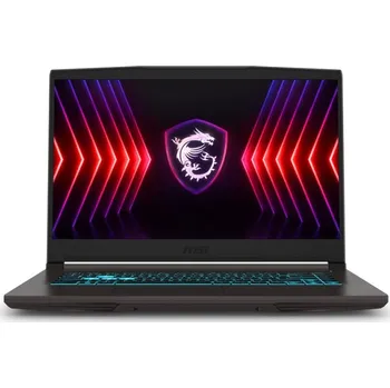 Notebook MSI Thin 15 B12UCX-1818XPL Intel® Core™ i5 i5-12450H Laptop 39,6 cm (15.6") Full HD 16 GB DDR4-SDRAM 512 GB SSD NVIDIA GeForce RTX 2050 Wi-Fi 6E (802.11ax) FreeDOS Černá