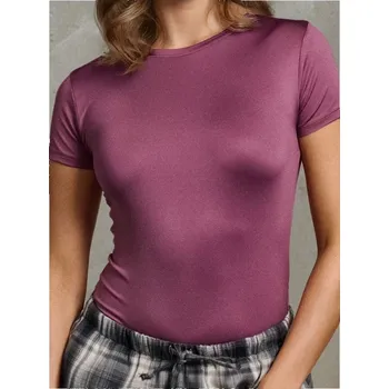 Body Sinsay - Body s krátkým rukávem - světle fialová - 509EU-34X - 509EU-34X-L