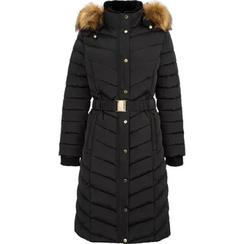 Dámská casual bunda Firetrap Longline Belted Heavyweight Puffer Jacket Black 12 (40)