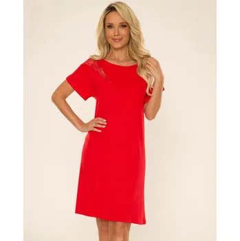 Dámské pyžamo Krajkové dámské tričko De Lafense, černá 4XL i384_4050540