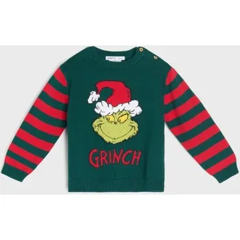 Chlapecká mikina Sinsay - Vánoční svetr Grinch - zelená - 7552Z-67X - 7552Z-67X-80