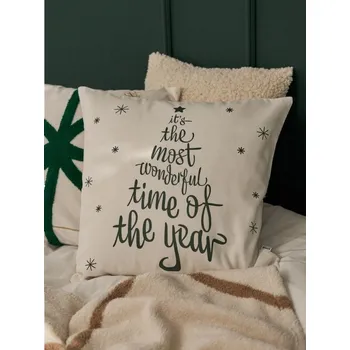 Povlak na polštářek Sinsay - Povlak na polštář s vánočním motivem - zelená - 950FP-77P - 950FP-77P-ONE