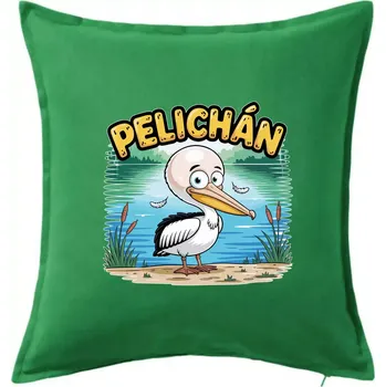 Polštář Pelichán - Polštář 50x50 - 50x50 - Pouze potah ( Středně zelená )