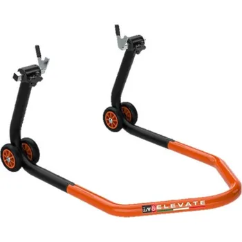 Motodoplněk Zadní stojánek LV8 E620LV.KO s V úchyty pro rolny černá/oranžová