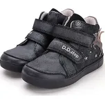 D.D.STEP dívčí kotníková obuv A068-52459BM černá-svítící 25