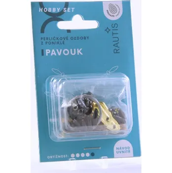 kreativní sada Sada na výrobu ozdoby z perliček - Pavouček - černý