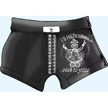 Pánské spodní prádlo Trenky s metrem-Kašpárek - XXL černá