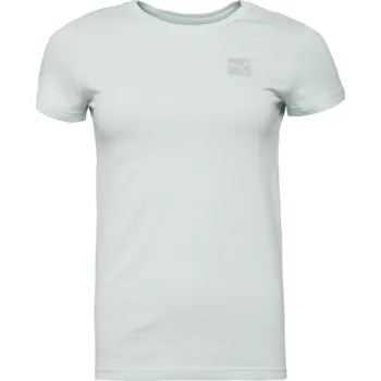 Dámské triko Puma ESSENTIALS ELEVATED TEE S Světle zelená, Bílá