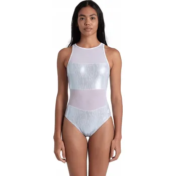 Dámské plavky Dámské plavky Arena Women's Mesh Vent Back Graphic White Multi 36