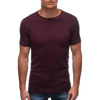 Pánské oblečení Edoti Pánské tričko s krátkým rukávem Dalaylou bordó XL